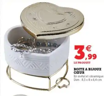 Hyper U Boite a bijoux cœur offre