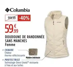 Intersport COLUMBIA Doudoune de randonnée sans manches offre
