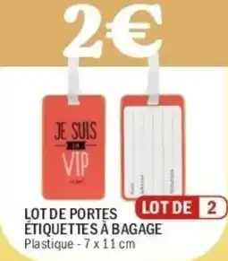 La Foir'Fouille Lot de portes étiquettes à bagage offre