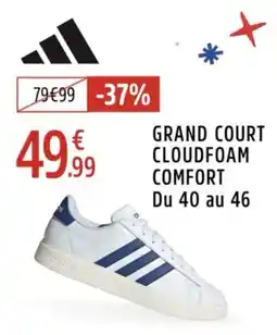 Intersport ADIDAS Grand court cloudfoam comfort du 40 au 46 offre