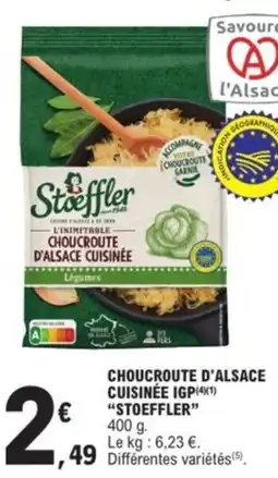 E.Leclerc Express STOEFFLER Choucroute d'alsace cuisinée igp offre