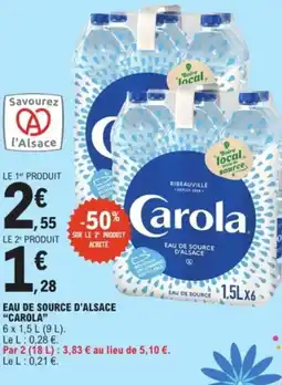 E.Leclerc Express CAROLA Eau de source d'alsace offre