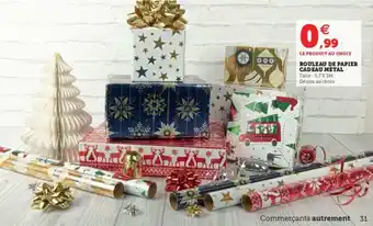 Hyper U Rouleau de papier cadeau métal offre
