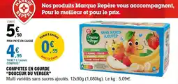 E.Leclerc Compotes en gourde douceur du verger offre