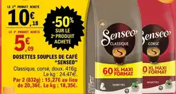 E.Leclerc Dosettes souples de café senseo offre