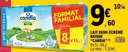 E.Leclerc Lait demi-écrémé brique candia offre