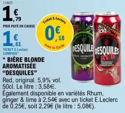 E.Leclerc Bière blonde aromatisée desquiles offre