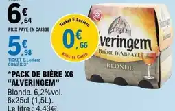 E.Leclerc Pack de bière x6 alveringem offre