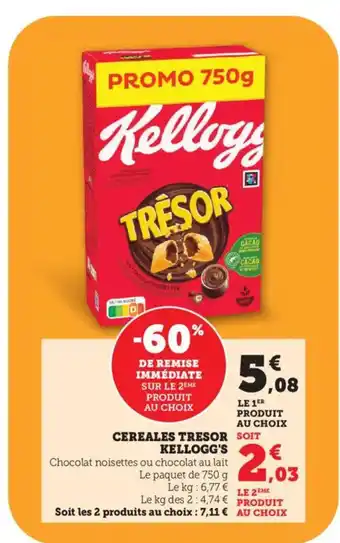 Bi1 KELLOGG'S Cereales tresor offre