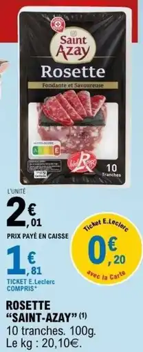 E.Leclerc Rosette saint-azay offre