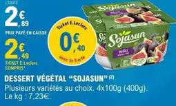 E.Leclerc Dessert végétal sojasun offre