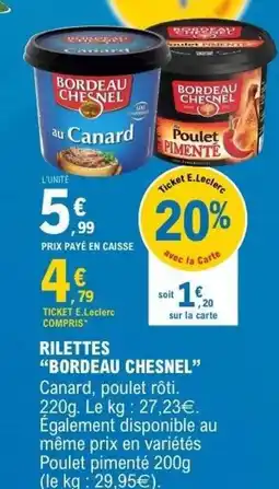 E.Leclerc Rilettes bordeau chesnel offre