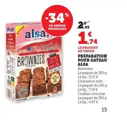 Bi1 ALSA Preparation pour gateau offre