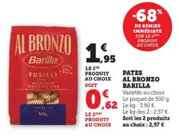 Bi1 Pates al bronzo barilla offre