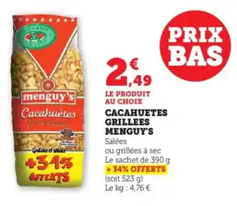 Bi1 MENGUY'S Cacahuetes grillees offre