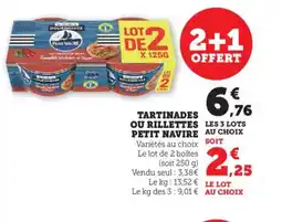 Bi1 PETIT NAVIRE Tartinades ou rillettes offre