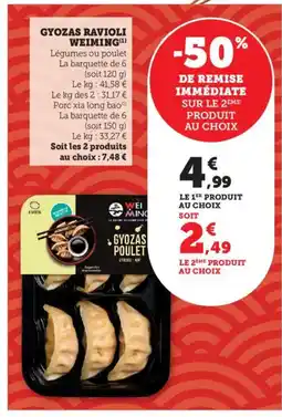 Bi1 WEIMING Gyozas ravioli offre