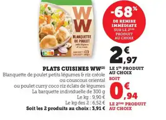 Bi1 WW Plats cuisines offre