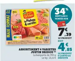 Bi1 JUSTIN BRIDOU Assortiment 4 varietes offre