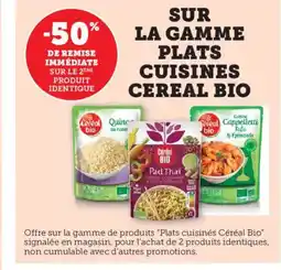 Bi1 CEREAL BIO Sur la gamme plats cuisines offre