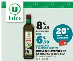 Bi1 Huile d'olive vierge extra fruitee u bio offre