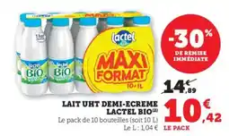 Bi1 LACTEL BIO Lait uht demi-ecreme offre