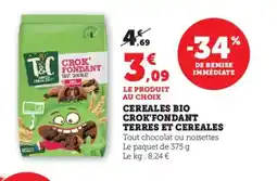 Bi1 Cereales bio crok' fondant terres et cereales offre