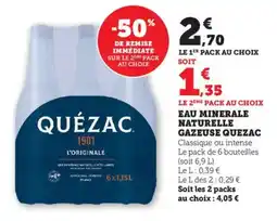 Bi1 QUEZAC Eau minerale naturelle gazeuse offre