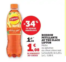 Bi1 LIPTON Boisson petillante au the glace offre