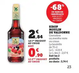 Bi1 Sirop moulin de valdonne offre