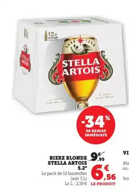 Bi1 STELLA ARTOIS Biere blonde offre
