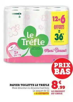 Bi1 LE TREFLE Papier toilette offre
