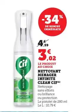 Bi1 CIF Nettoyant menager infinite clean offre