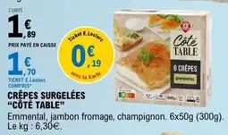 E.Leclerc Crêpes surgelées côté table offre