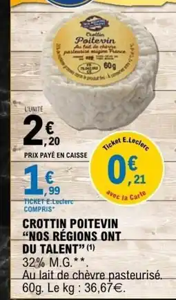 E.Leclerc Crottin poitevin nos régions ont du talent offre