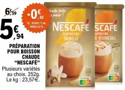 E.Leclerc Préparation pour boisson chaude nescafé offre