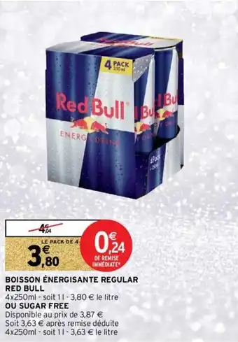 Intermarché Hyper Boisson Énergisante Regular Red Bul offre