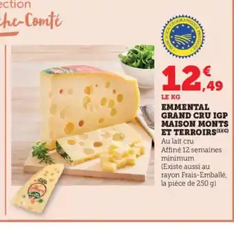 Bi1 Emmental grand cru igp maison monts et terroirs offre