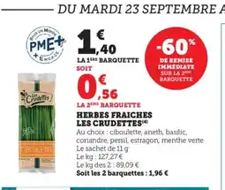 Bi1 LES CRUDETTES Herbes fraiches offre