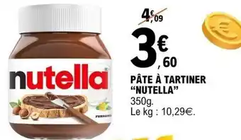 E.Leclerc Pâte à tartiner nutella offre