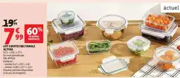 Auchan Supermarché ACTUEL Lot 3 boites rectangle offre
