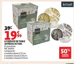 Auchan Supermarché ACTUEL Le service de table offre