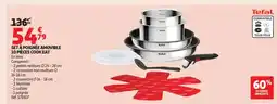 Auchan Supermarché TEFAL Set à poignée amovible 10 pièces cookeat offre
