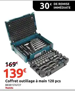 Mr Bricolage MAKITA Coffret outillage à main 120 pcs offre