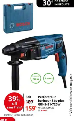 Mr Bricolage BOSCH Perforateur burineur Sds-plus GBH2-21-720W offre