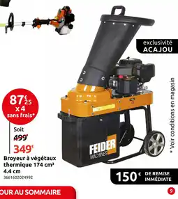 Mr Bricolage Broyeur à végétaux thermique offre