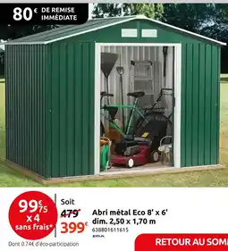 Mr Bricolage EDA Abri métal Eco 8 offre