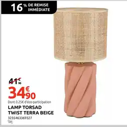 Mr Bricolage Lamp torsad twist terra beige offre