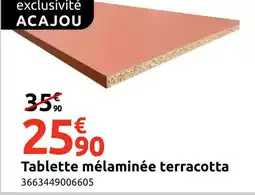 Mr Bricolage Tablette mélaminée terracotta offre