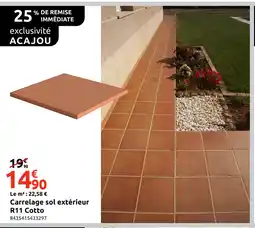 Mr Bricolage Carrelage sol extérieur R11 Cotto offre